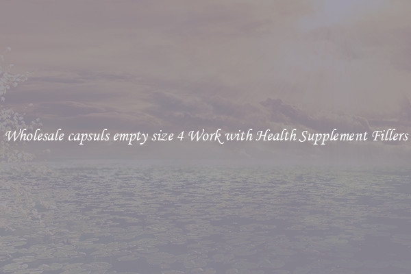 Wholesale capsuls empty size 4 Work with Health Supplement Fillers