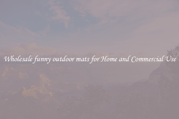 Wholesale funny outdoor mats for Home and Commercial Use
