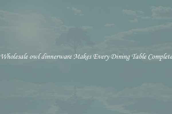 Wholesale owl dinnerware Makes Every Dining Table Complete