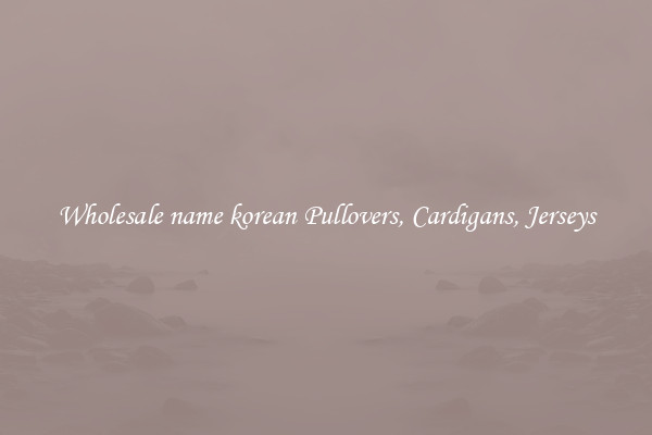 Wholesale name korean Pullovers, Cardigans, Jerseys