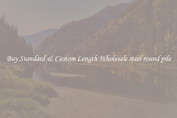 Buy Standard & Custom Length Wholesale steel round pile