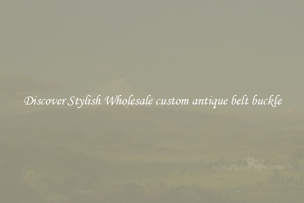 Discover Stylish Wholesale custom antique belt buckle