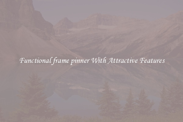 Functional frame pinner With Attractive Features
