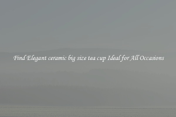 Find Elegant ceramic big size tea cup Ideal for All Occasions