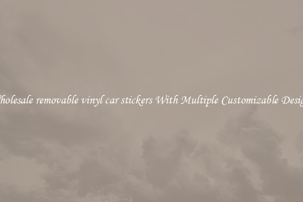 Wholesale removable vinyl car stickers With Multiple Customizable Designs