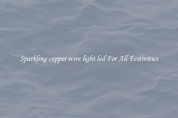 Sparkling copper wire light led For All Festivities