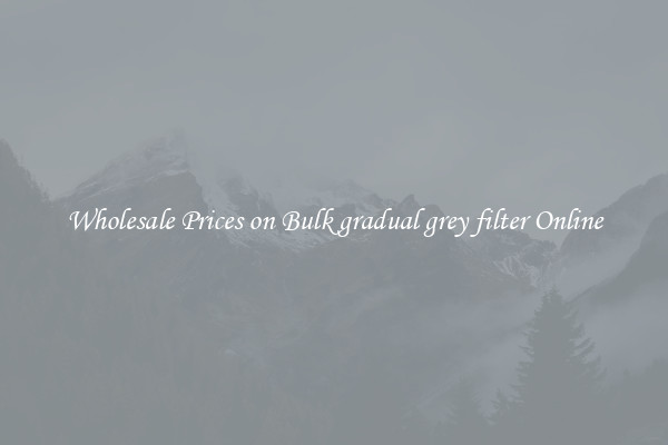 Wholesale Prices on Bulk gradual grey filter Online