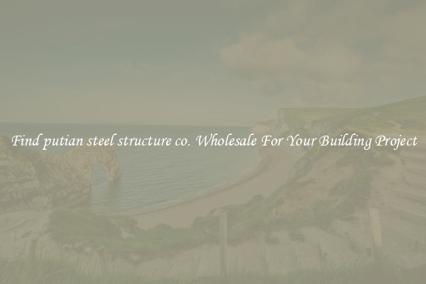 Find putian steel structure co. Wholesale For Your Building Project