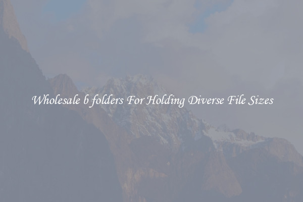 Wholesale b folders For Holding Diverse File Sizes