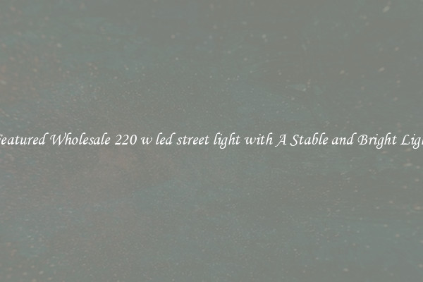 Featured Wholesale 220 w led street light with A Stable and Bright Light