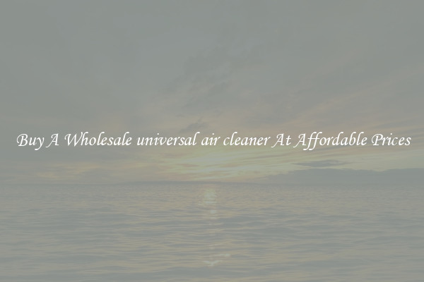 Buy A Wholesale universal air cleaner At Affordable Prices