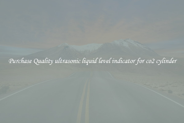 Purchase Quality ultrasonic liquid level indicator for co2 cylinder
