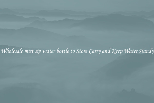 Wholesale mist sip water bottle to Store Carry and Keep Water Handy