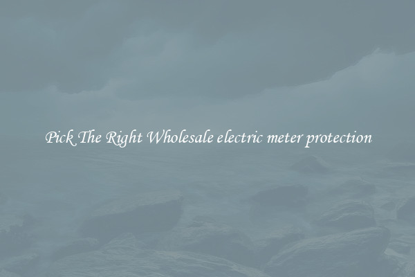 Pick The Right Wholesale electric meter protection