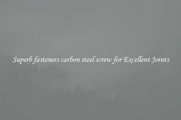 Superb fasteners carbon steel screw for Excellent Joints