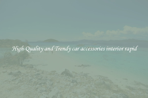 High-Quality and Trendy car accessories interior rapid